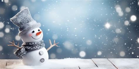 Premium AI Image | AI Generated AI Generative Winter snowball snowflakes snow man snowman ...