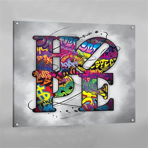 Hope Graffiti Wall Art | Luxury Art Canvas