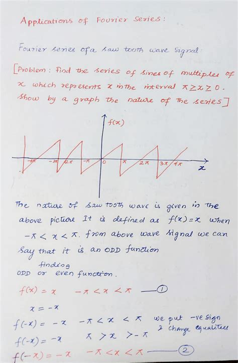 SOLUTION: Applications of fourier series - Studypool