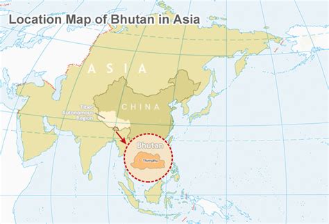 Bhutan On World Map