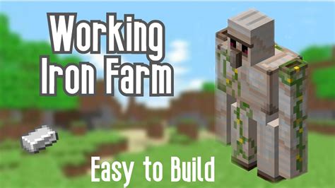 WORKING IRON FARM Bedrock 1.14.60 - YouTube