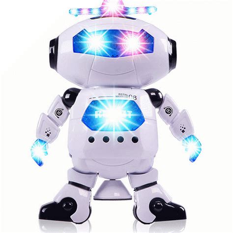 Dancing Musical Space Spin Robot, Electronic Robot Toys with Flashing ...