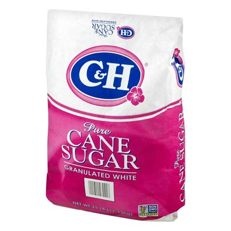 C&H Pure Cane Granulated White Sugar 25 lbs - Syrups