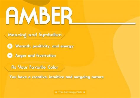 Amber Color Meaning and Symbolism | The Astrology Web | Color meanings ...