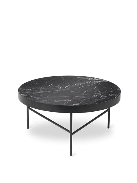 The black marble table in Danish design makes the perfect nightstand, an elegant and decorative ...