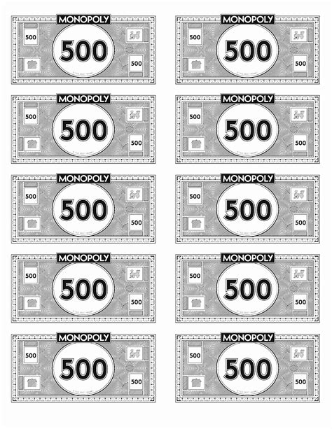 Printable Monopoly Money