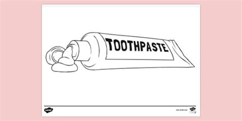 FREE! - Toothpaste Colouring Sheet | Colouring Sheets