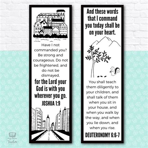 Father's Day Bible Verse Bookmarks - Kids Bible Teacher