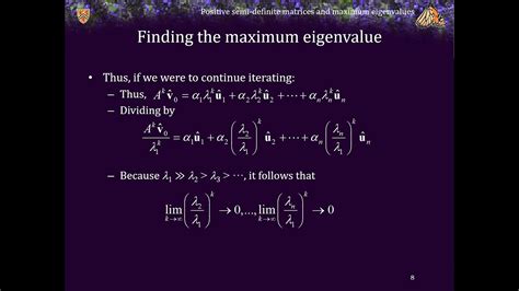 12.4 Positive semi definite matrices and maximum eigenvalues - YouTube