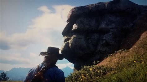 Anyone else think this rock looks like a face : r/reddeadredemption