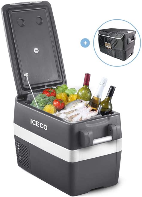 JP40 Portable Refrigerator Fridge Freezer, 12V Cooler Refrigerator, 40 Liters Compact ...