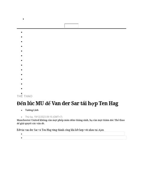 Van Der Sar | PDF