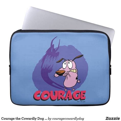 Courage the Cowardly Dog | Shadow Graphic Laptop Sleeve Art Wall, Wall ...