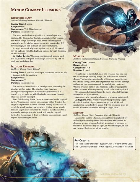 Minor Combat Illusions — DND Unleashed: A Homebrew Expansion for 5th Edition Dungeons and Dragons