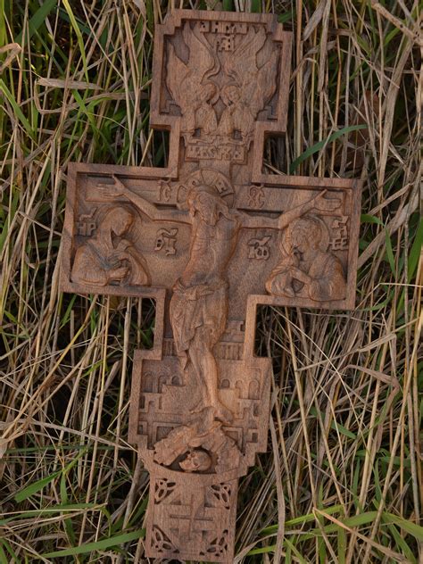 Wooden Cross, Jesus Christ, Crucifixion, Wooden Carved Cross, Cross Wall Decor, Religious Wall ...