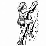 Rock Climbing Coloring Page  sketch template