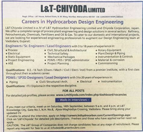 Larsen & Toubro hydrocarbon engineering ltd-Career 2021