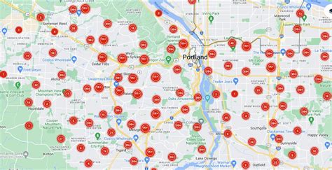 Current PGE power outage map for Portland metro area on Sunday ...