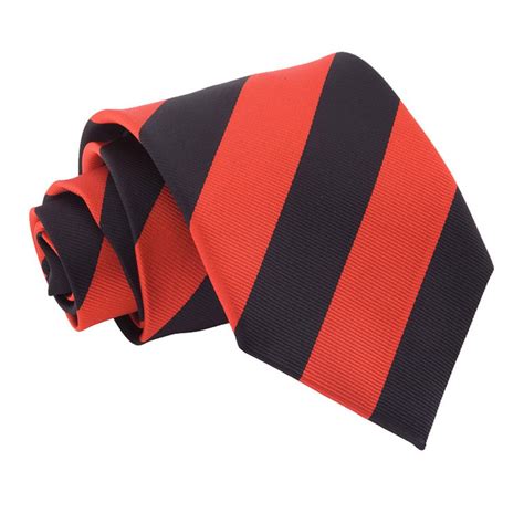 Men's Striped Red & Black Tie