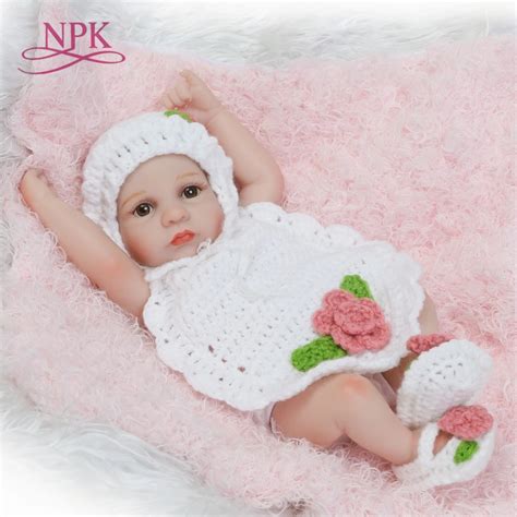 NPK Lifelike Mini Reborn Dolls Full Body Silicone Vinyl Boneca Reborn ...