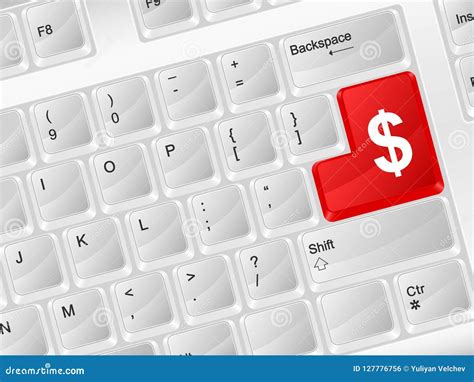 Computer Keyboard Dollar Symbol Stock Vector - Illustration of connect, white: 127776756