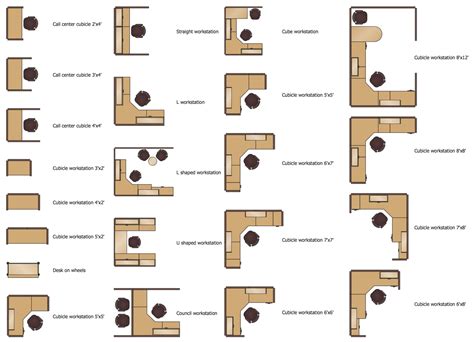 Office Cubicle Layout Templates