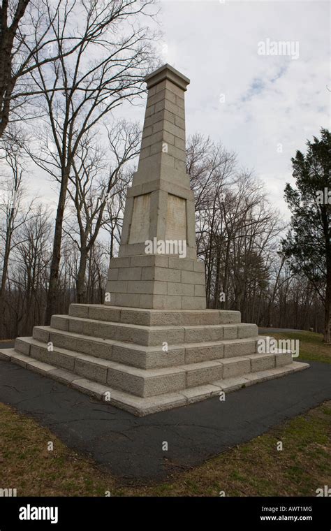 Centennial Monument Kings Mountain National Military Park near Blacksburg South Carolina March ...