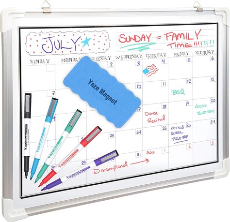 Amazon.com: White Board Calendar for Wall | Dry Erase Monthly Planner ...