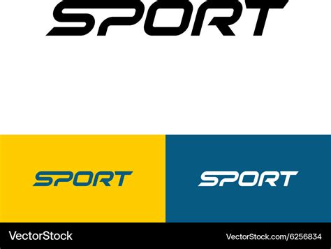 Sport word text logo Royalty Free Vector Image