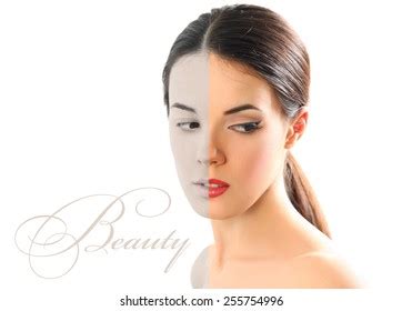 Womans Face Before After Makeup Stock Photo 255754996 | Shutterstock