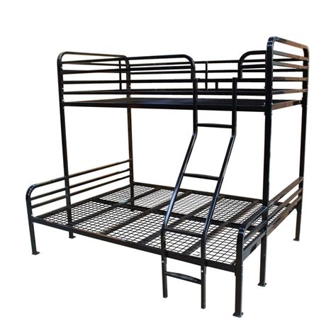 Dallas Single over Double Bunk Bed (Twin Over Full Metal Bunk Bed) | Bunk beds, Double bunk beds ...