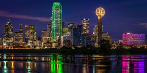 Dallas skyline at night - I was so lucky to have a clear night amidst ...