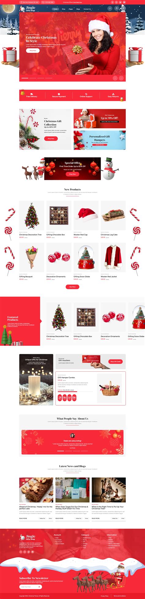 Best Christmas Holiday WordPress Theme For Christmas Gifts