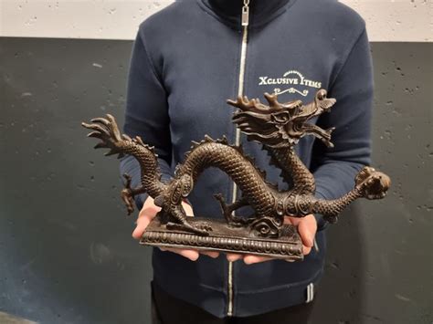 33cm Bronze Dragon Statue Stunning Details! Hand-crafted - - Catawiki