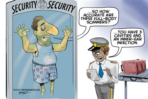 Funny Airport security scanner Cartoon