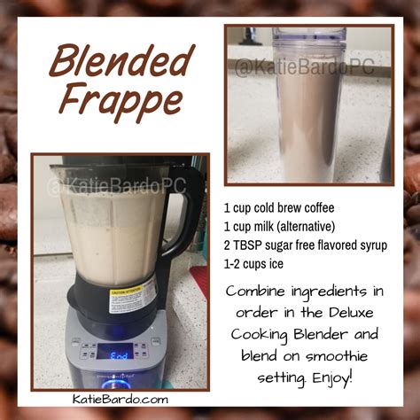 Sugar Free Blended Frappe Deluxe Cooking Blender Recipe | Blender ...