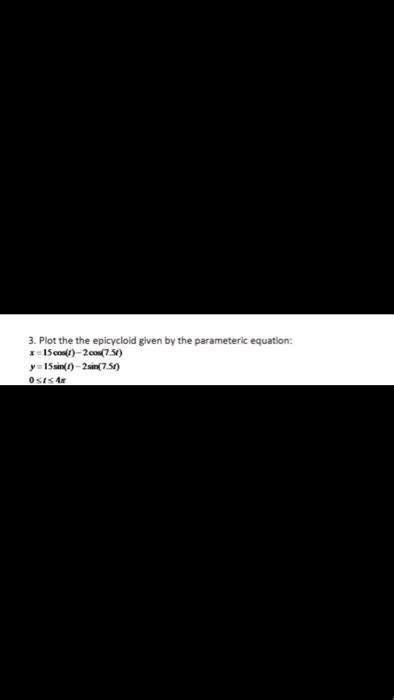 Solved Plot the the epicycloid given by the parameteric | Chegg.com