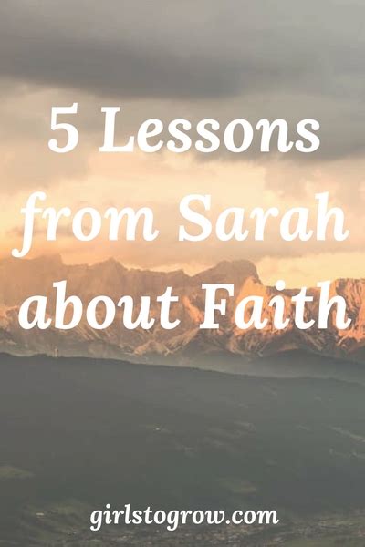 What Sarah Teaches Me About Faith - Girls To Grow