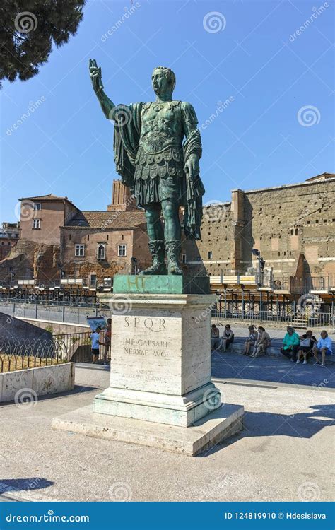 ROME, ITALY - JUNE 23, 2017: Amazing View of Nerva Statue in City of ...