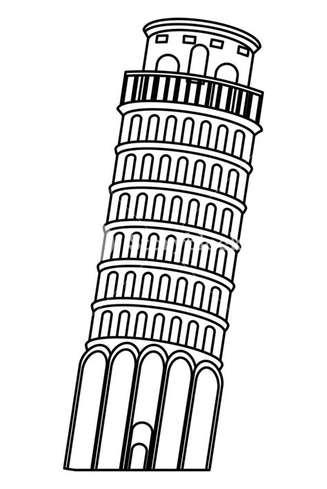 Leaning Tower Of Pisa Drawing | Free download on ClipArtMag