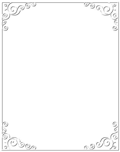 White Border Frame PNG Clip Art Image