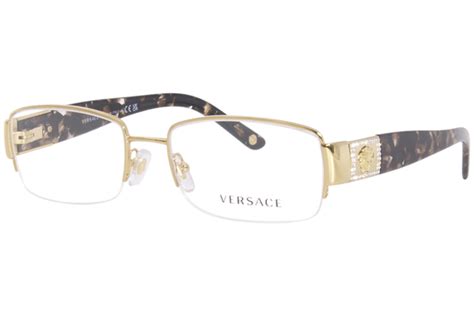 Versace Eyeglasses VE1175-B 1002 Gold/Brown Half Rim Optical Frame ...