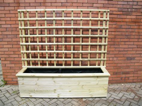 Large Rectangular Planter With Trellis | Rectangular planters, Diy ...