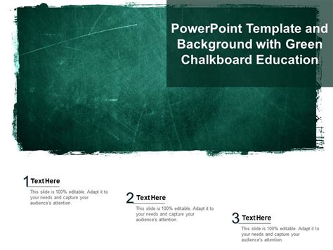 Powerpoint Template And Background With Green Chalkboard Education | Presentation Graphics ...