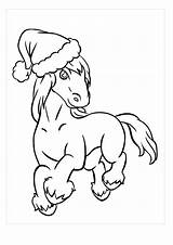 Coloring Pages Christmas Horse & book For Kids sketch template