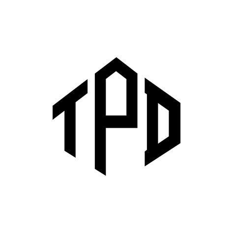 diseño de logotipo de letra tpd con forma de polígono. diseño de ...