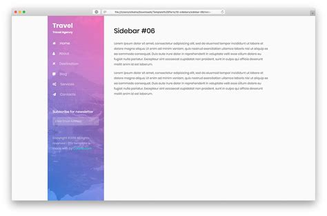 Bootstrap Templates With Sidebar Free Download - Printable Templates