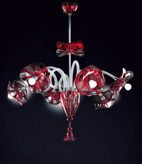 Red Clear Modern Venetian Murano Glass Chandelier DML512K6 - MURANO ...