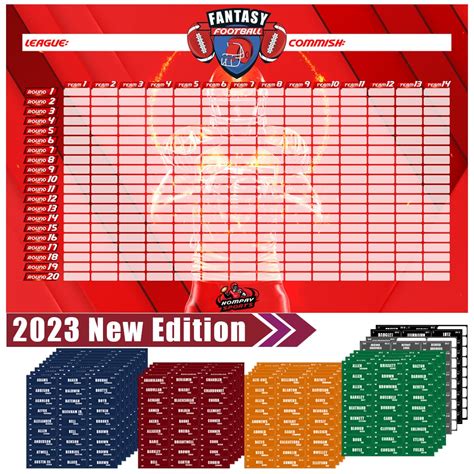 Buy XL Fantasy Football Draft Board for The 2023-2024 Season,6 ft x 4 ...