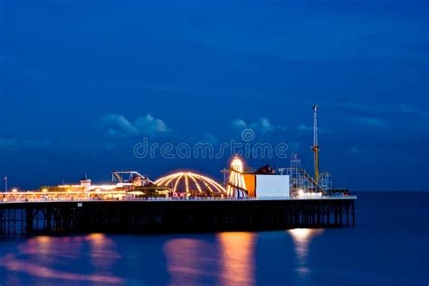 Brighton by night stock photo. Image of pier, pebbles - 6611380